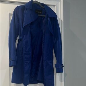 London Fog Women's Royal Blue Trench Coat